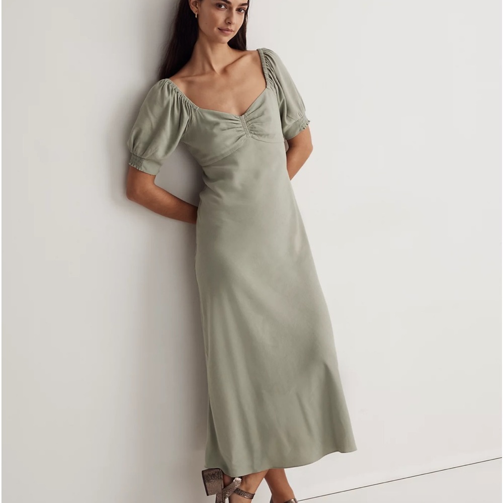 Madewell Sage Green Midi Dress